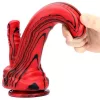 Dobhorse Double Dildo – piros-fekete prémium dildó 18 cm