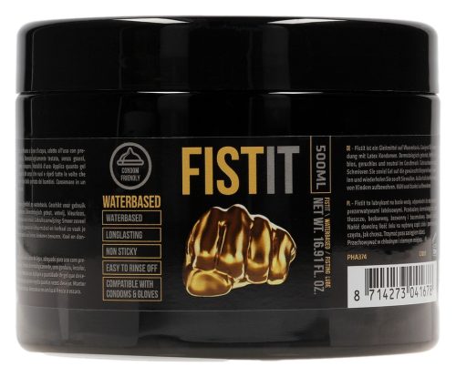 Fist It csúszós vízalapú síkosító 500ml - fekete tégely