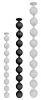 Nocty Balls M – prémium fekete intim gömbök 55 x 4,5 cm