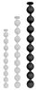 Nocty Balls L – prémium fekete intim golyók 65 cm-en