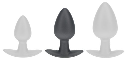 Metál plug – prémium anális izgató, 6,5 x 3,3 cm, szürke