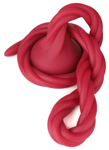 Dildó csavart forma 150 cm piros