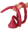 Dildó csavart forma 150 cm piros