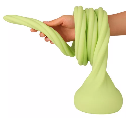 Dildó Csavart forma, puha szilikon 150 cm zöld