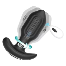   Poctis vibrációs anál plug 10 mód, forgó 8,5 cm szilikon USB töltős vízálló