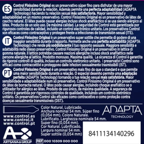 CONTROL Finissimo – ultra vékony óvszer 3 db-os kiszerelés