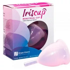   IRISCUP – nagy rózsaszín menstruációs bögre + ingyenes sterilizáló tasak