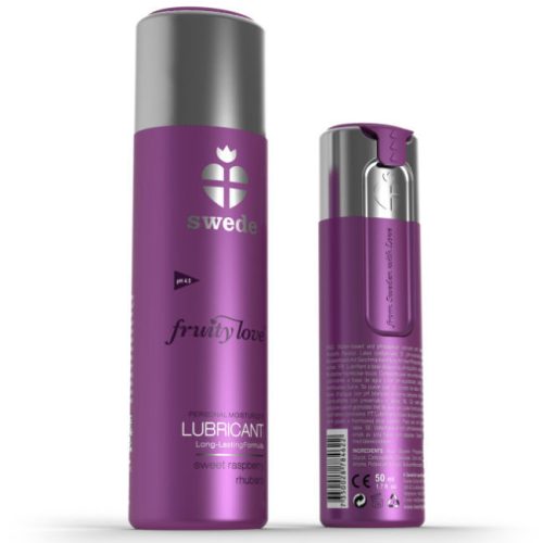 SWEDE - gyümölcsös vízbázisú síkosító, málna-rebarbara 100 ml