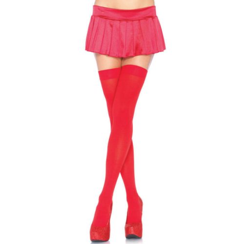 LEG AVENUE – vörös nylon combfixek érzéki stílusban