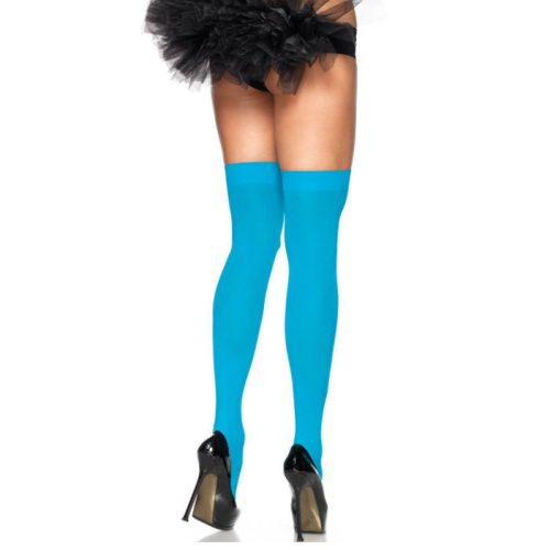 Leg Avenue – prémium kék nylon combfixek