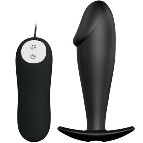 Pretty Love - szilikon anális plug, pénisz forma, 12 vibrációval