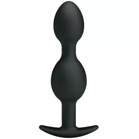 PRETTY LOVE – szilikon análgolyók 12,5 cm – fekete