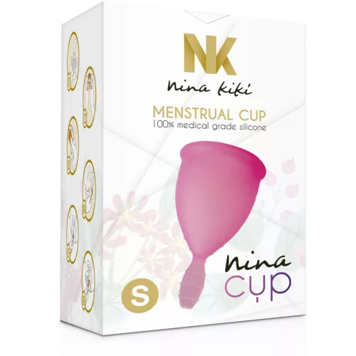 Nina Kikí - Prémium menstruációs kupa S méretben, rózsaszín