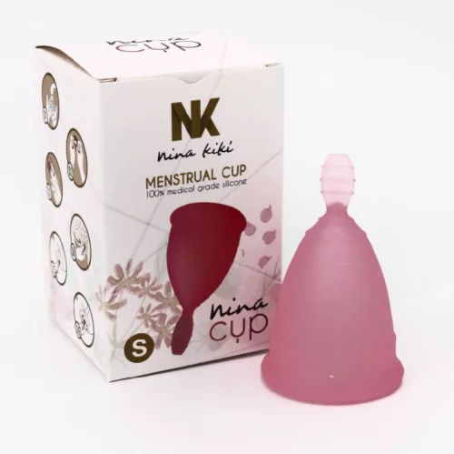 NINA KIKÍ – pink menstruációs kupa S méret + 1 ajándék