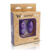 WOMANVIBE – távirányítós tojás vibrátor fekete szilikonban