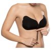 BYE-BRA - csipkés, push-up melltartó, fekete A kosár