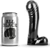 ALL BLACK – 15 cm-es prémium dildó fekete színben