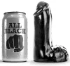 ALL BLACK - 13 cm-es élethű dildó