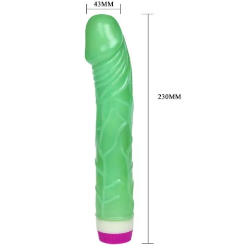 BAILE - 23 cm-es zöld vibrátor a gyönyör hullámaival