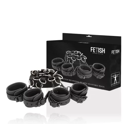FETISH SUBMISSIVE – prémium ágykötöző szett neoprén béléssel