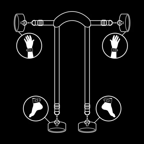 Fetish Submissive – mesteri pozíció 4 neopréne bilincsel