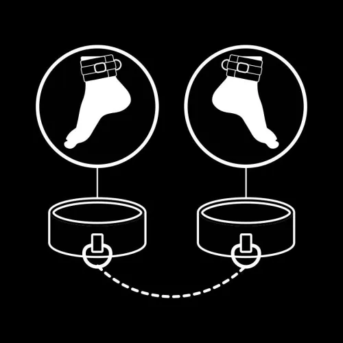 Fetish Submissive – vegán bőr boka bilincsek puha béléssel