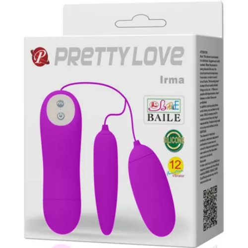 PRETTY LOVE - dupla vibráló tojás masszírozó
