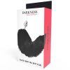 DARKNESS – ezüst anális dugó fekete farokkal, 8 cm