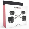 DARKNESS – bőr kéz- és lábbilincs fekete színben