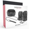DARKNESS - prémium bőr bilincs és nyakörv szett
