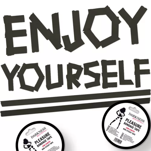 DARKNESS – nem tapadó fekete kötöző szalag 15M