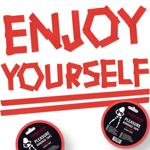 DARKNESS – piros rögzítő szalag 15m – prémium bondage élmény