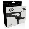 Fetish szubmisszív heveder - realisztikus fekete szilikon 15 cm