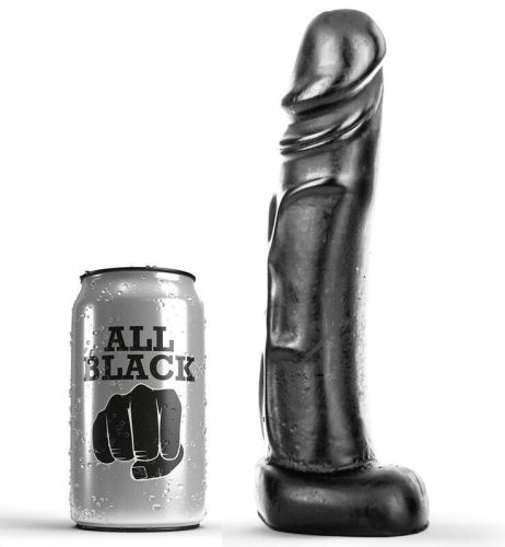 ALL BLACK - elegáns, 22 cm-es prémium dildó