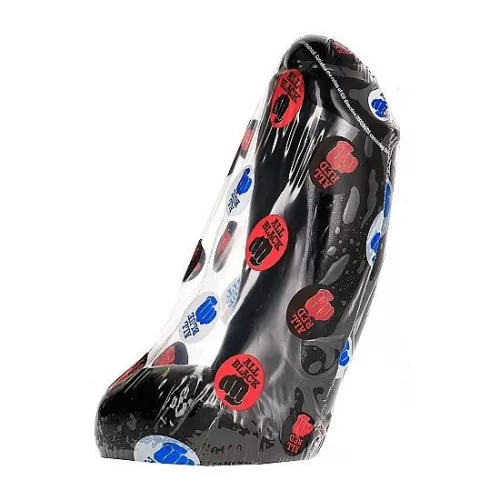 ALL BLACK - Élethű 18 cm-es dildó