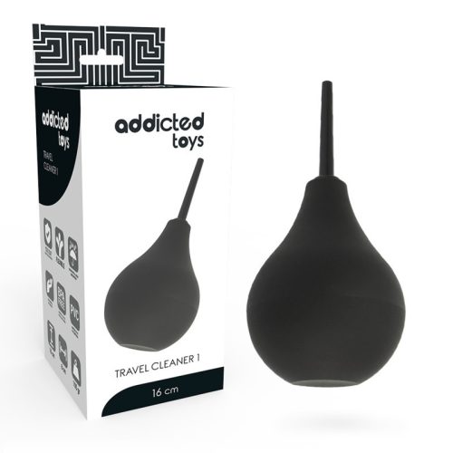 ADDICTED TOYS – intim tisztító fekete anális irrigátor