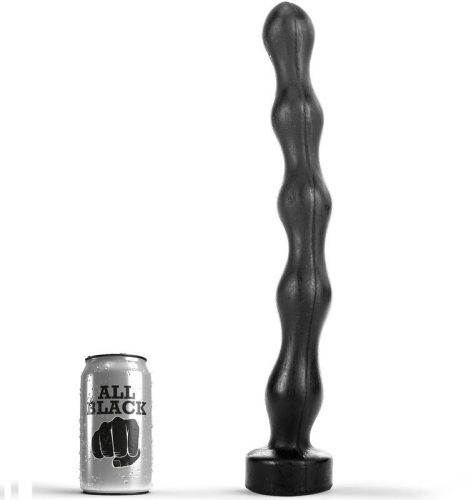 ALL BLACK – prémium anális gyöngyök 41,5 cm