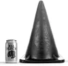 ALL BLACK - háromszögletű anális plug 30 cm