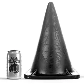 ALL BLACK - háromszögletű anális plug 30 cm