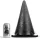 ALL BLACK - háromszögletű anális plug 30 cm