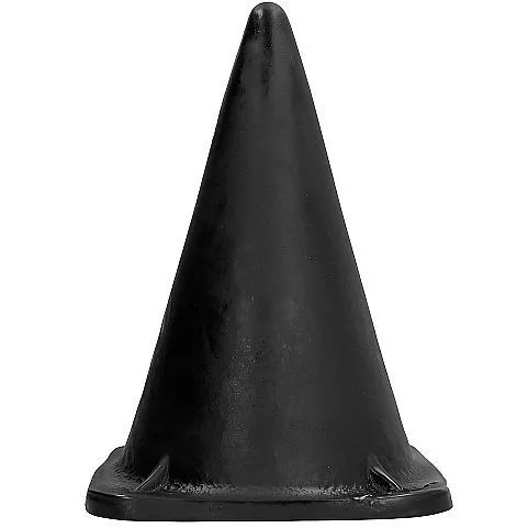 ALL BLACK - háromszögletű anális plug 30 cm