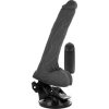 BASECOCK – valósághű fekete vibrátor távirányítóval 20 cm