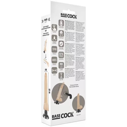 BASECOCK – élethű vibrátor 18,5 cm - intenzív izgatásra