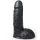 HUNG SYSTEM - prémium fekete Dildó, 17 cm érzéki kényeztetéshez