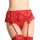 QUEEN LINGERIE – csipkés tanga harisnyatartóval S/M