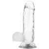 X RAY – átlátszó, 15,5 cm-es, prémium műpénisz golyókkal