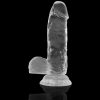 X RAY – átlátszó, 15,5 cm-es, prémium műpénisz golyókkal