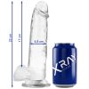 X RAY – átlátszó vibrátor golyókkal 22 cm - 4.6 cm