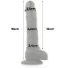 COCK MILLER – 18 cm-es reális szilikon dildo, hajlékony