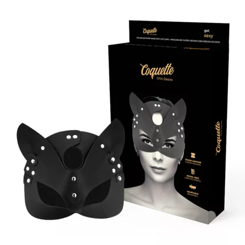 Coquette Chic Desire – vegán bőr maszk nyuszifülekkel